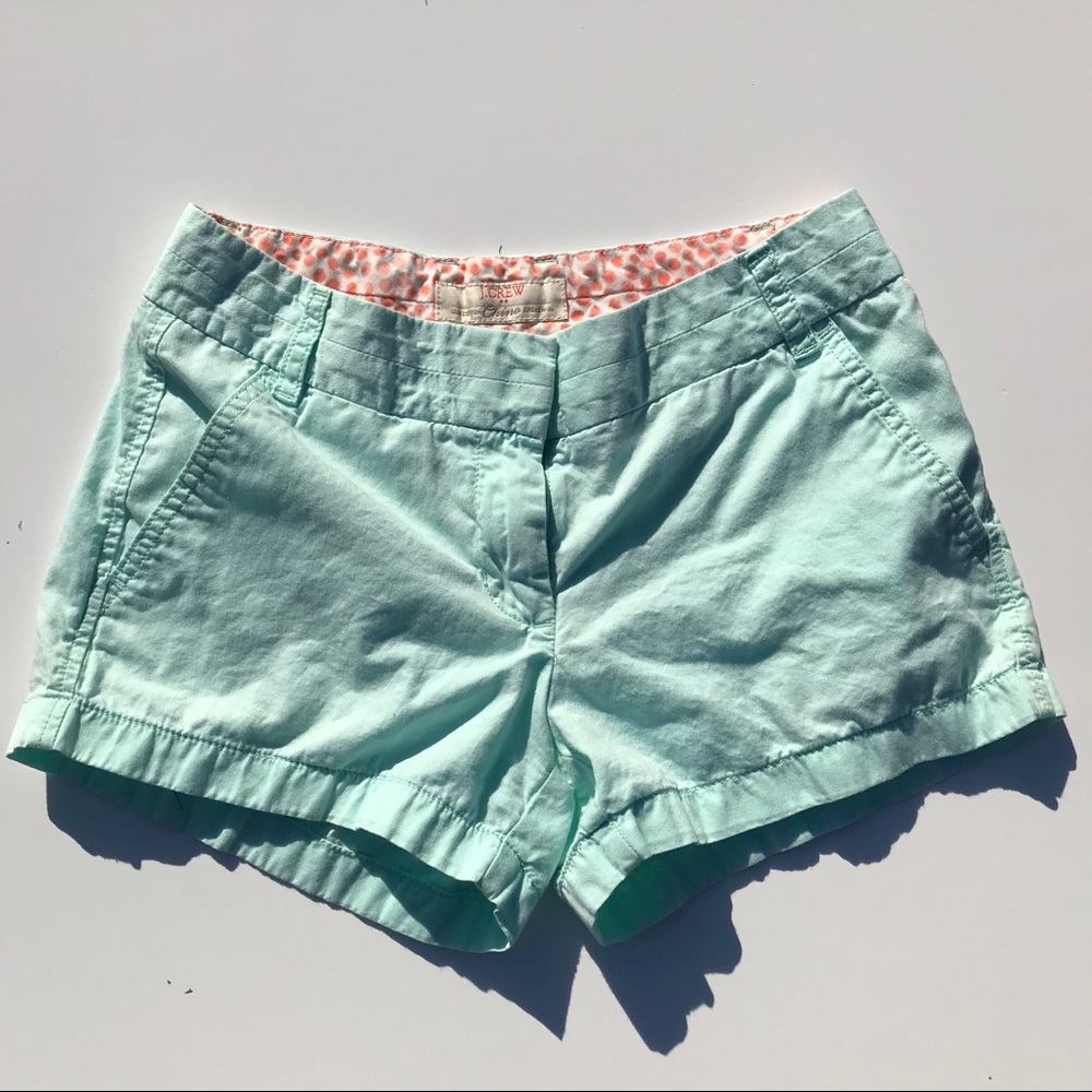 J. Crew shorts mint green chinos size 0